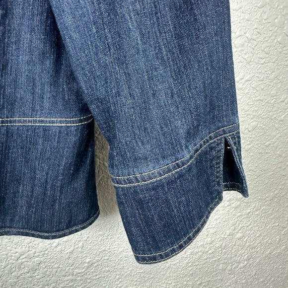 Lark Lane Denim Jacket with Beaded Embellishment – Size 8 - Picture 7 of 10